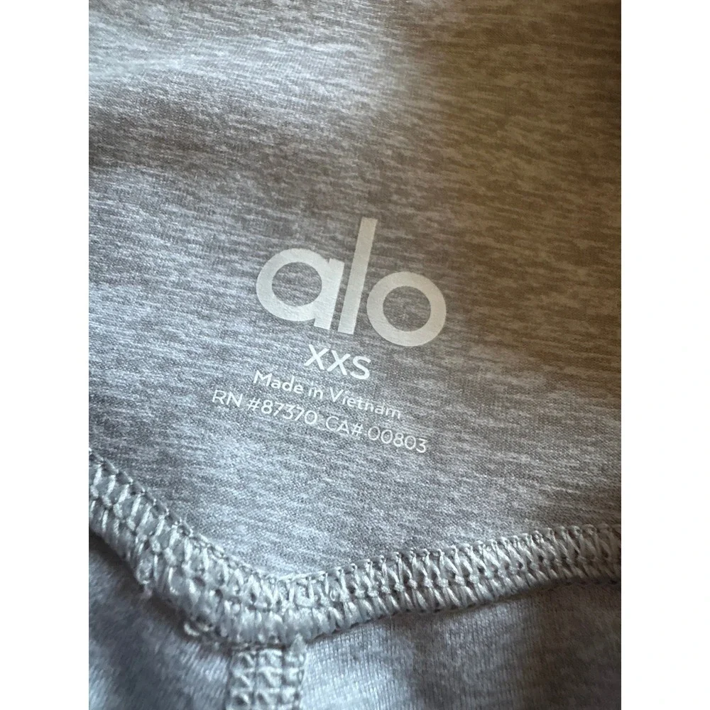 ALO Alosoft High-Waist 7/8 Highlight Legging In Athletic Heather Grey Size XXS